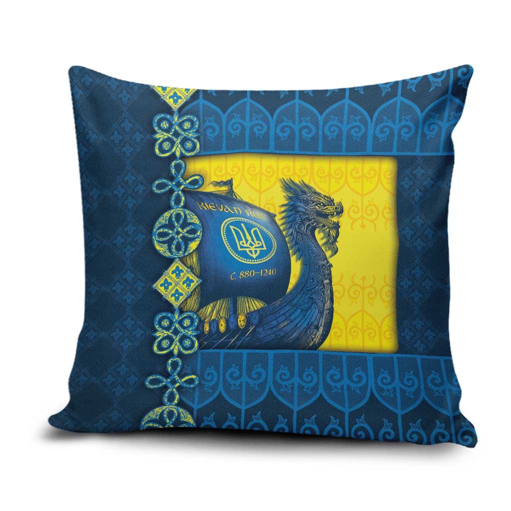 Kievan Rus Pillow Cover Slavic Dragon Ship - Wonder Print Shop