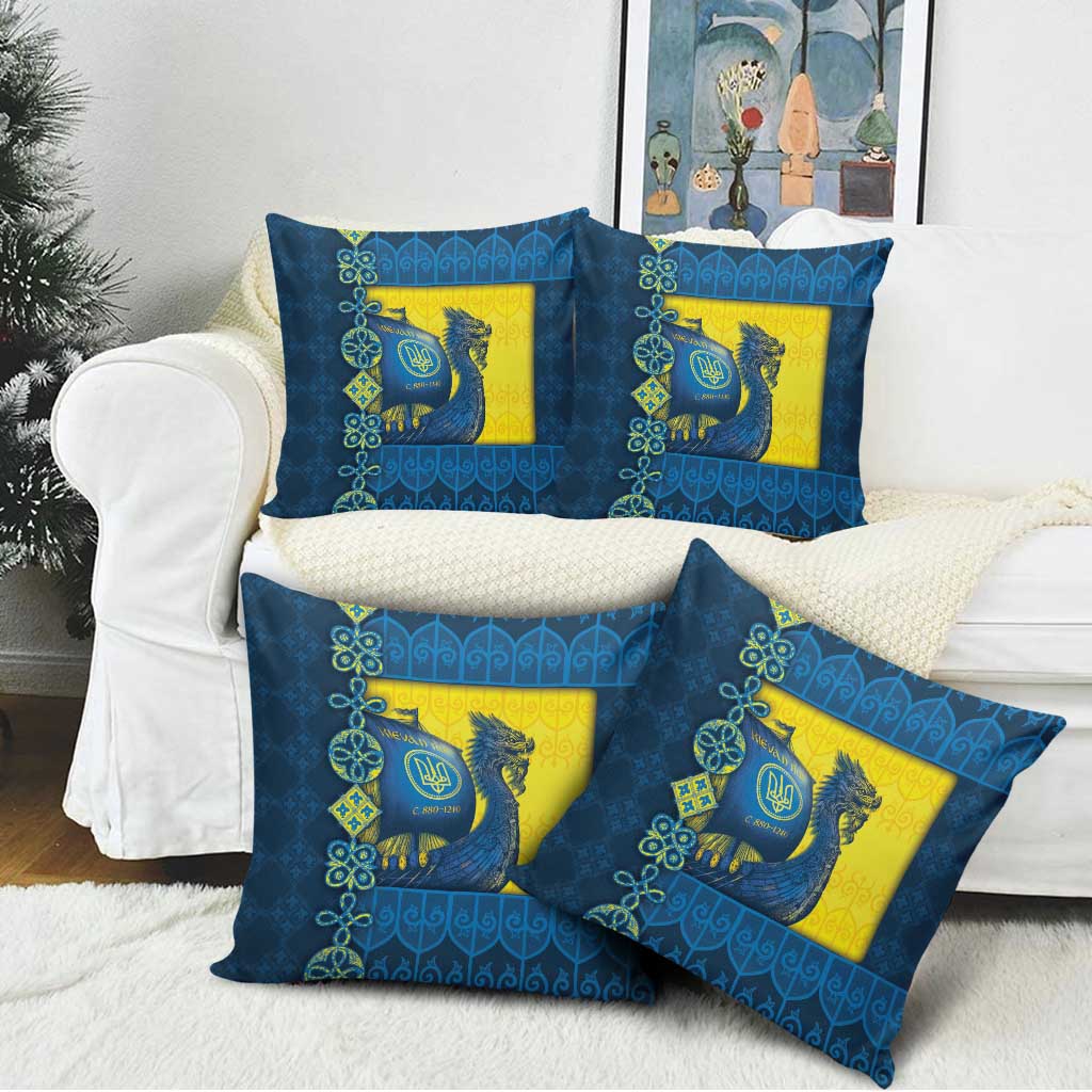Kievan Rus Pillow Cover Slavic Dragon Ship - Wonder Print Shop