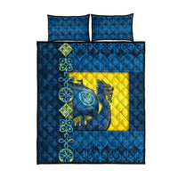 Kievan Rus Quilt Bed Set Slavic Dragon Ship - Wonder Print Shop