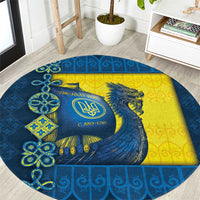 Kievan Rus Round Carpet Slavic Dragon Ship - Wonder Print Shop