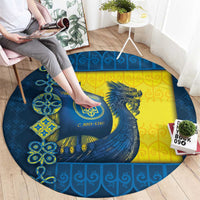 Kievan Rus Round Carpet Slavic Dragon Ship - Wonder Print Shop