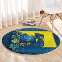 Kievan Rus Round Carpet Slavic Dragon Ship - Wonder Print Shop