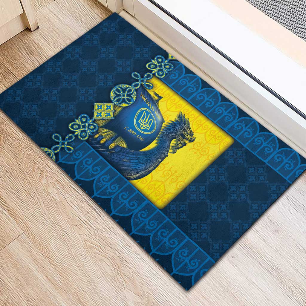 Kievan Rus Rubber Doormat Slavic Dragon Ship - Wonder Print Shop