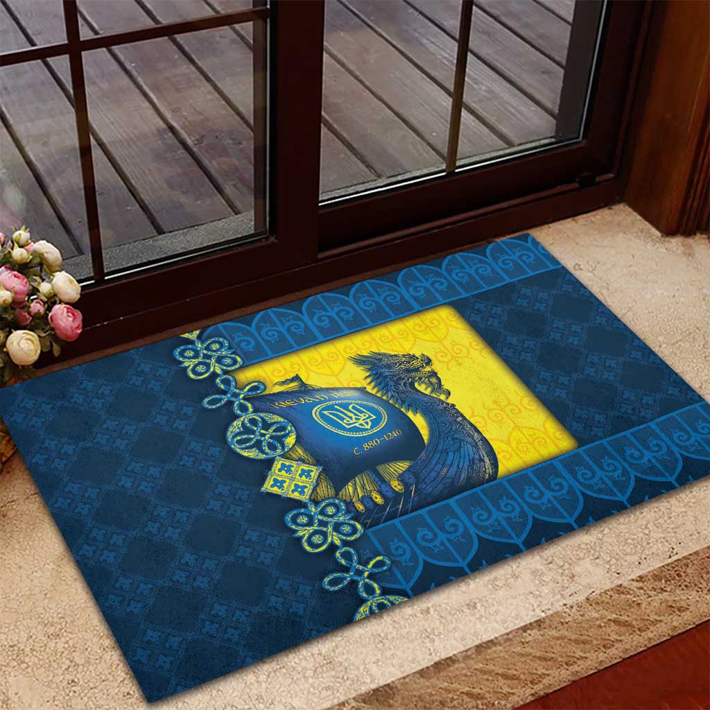 Kievan Rus Rubber Doormat Slavic Dragon Ship - Wonder Print Shop