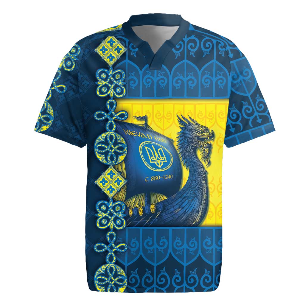 Kievan Rus Rugby Jersey Slavic Dragon Ship - Wonder Print Shop