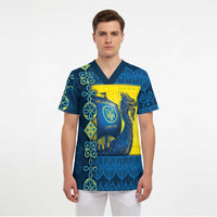 Kievan Rus Scrub Top Slavic Dragon Ship - Wonder Print Shop
