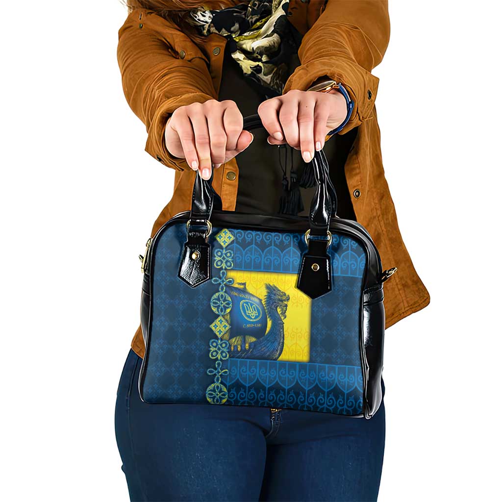Kievan Rus Shoulder Handbag Slavic Dragon Ship - Wonder Print Shop