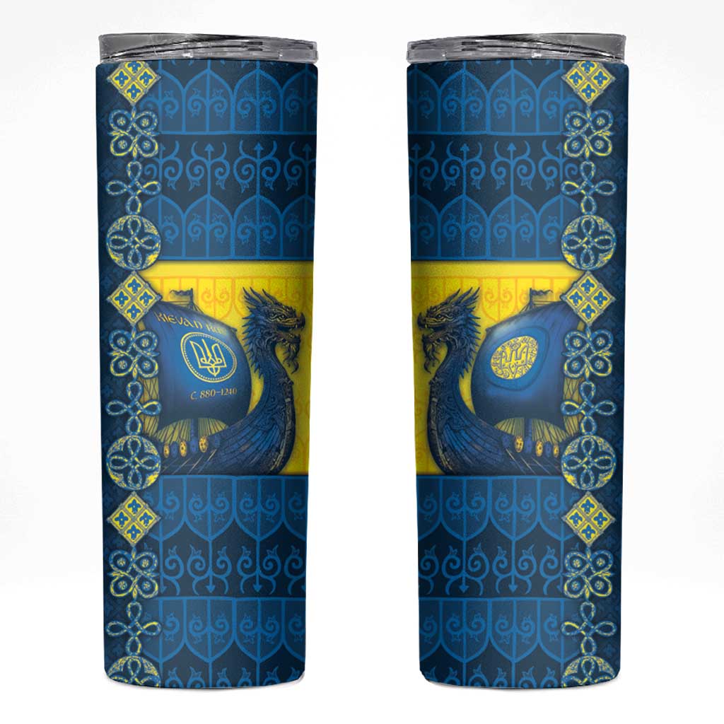 Kievan Rus Skinny Tumbler Slavic Dragon Ship - Wonder Print Shop