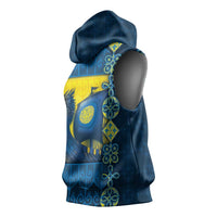 Kievan Rus Sleeveless Hoodie Slavic Dragon Ship - Wonder Print Shop