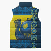 Kievan Rus Sleeveless Puffer Jacket Slavic Dragon Ship - Wonder Print Shop
