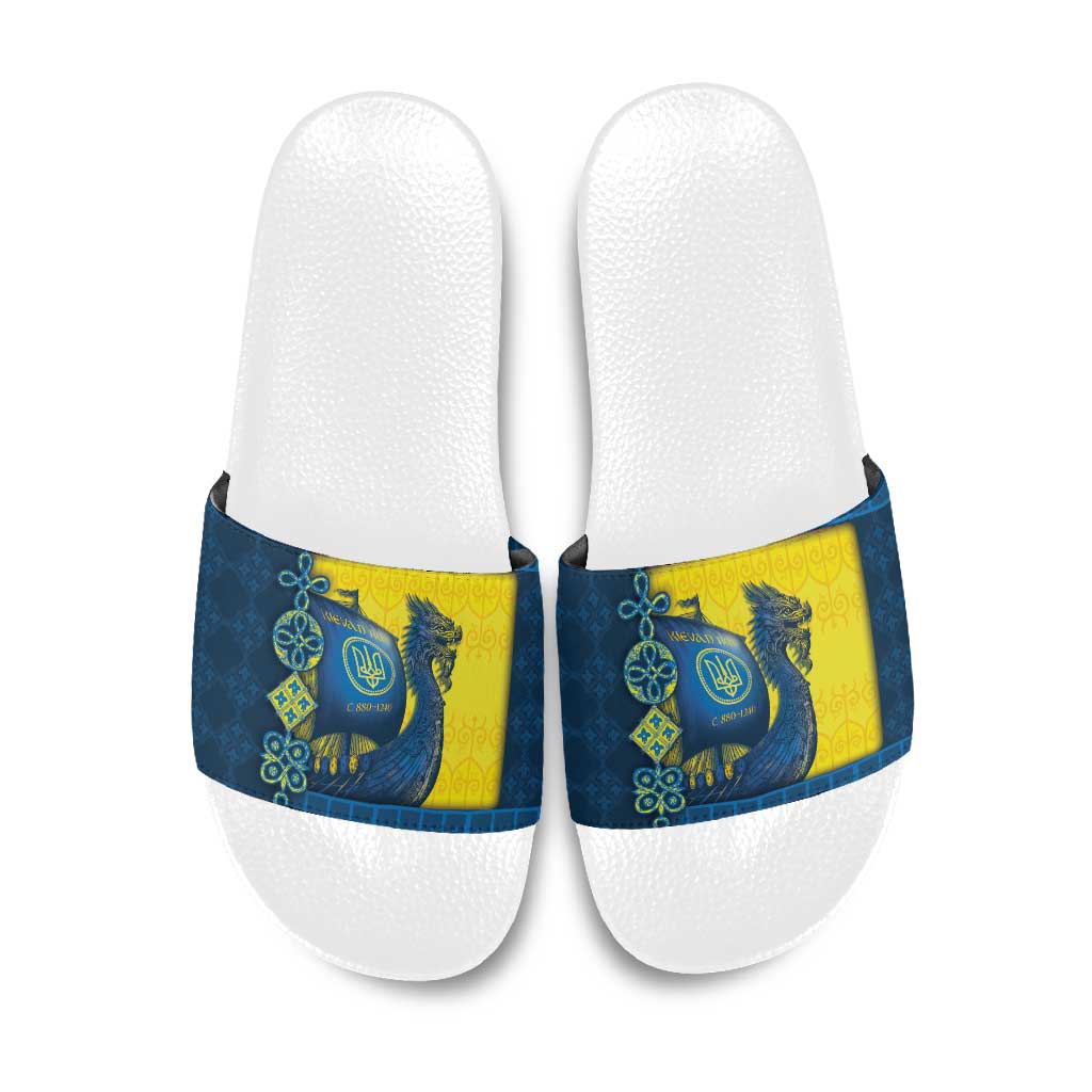 Kievan Rus Slide Sandals Slavic Dragon Ship - Wonder Print Shop