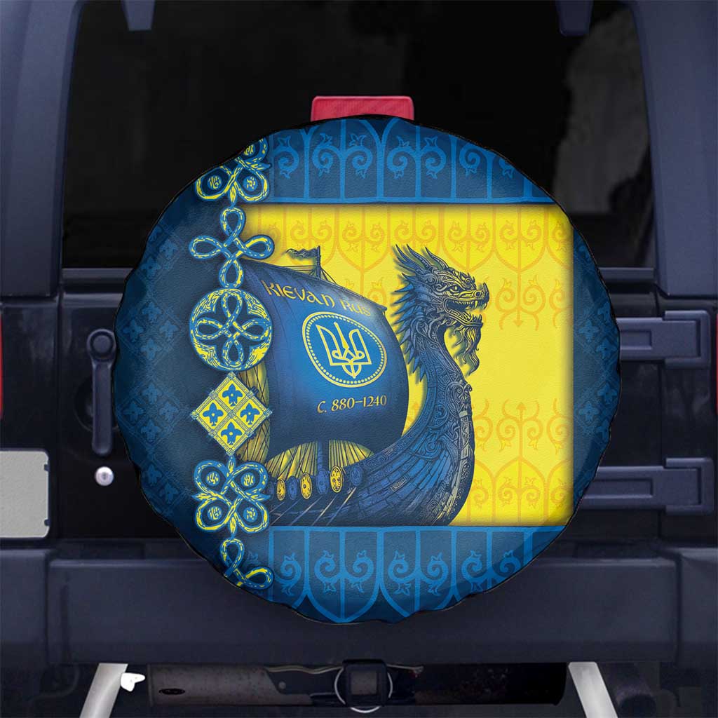 Kievan Rus Spare Tire Cover Slavic Dragon Ship - Wonder Print Shop