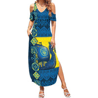 Kievan Rus Summer Maxi Dress Slavic Dragon Ship - Wonder Print Shop