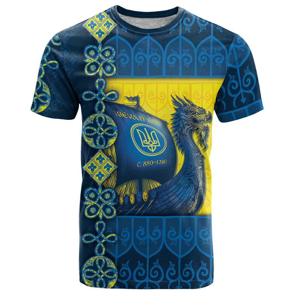 Kievan Rus T Shirt Slavic Dragon Ship - Wonder Print Shop