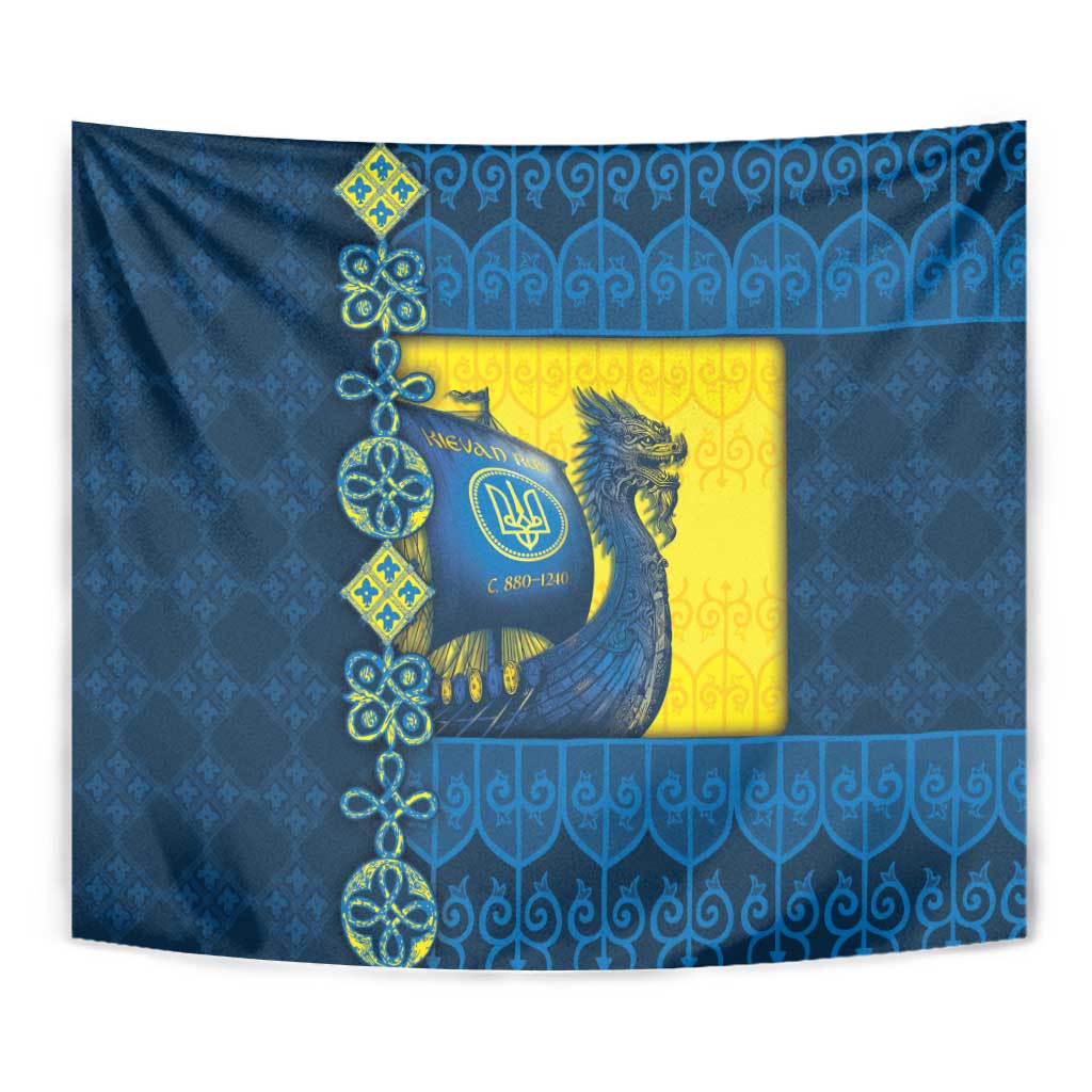 Kievan Rus Tapestry Slavic Dragon Ship - Wonder Print Shop