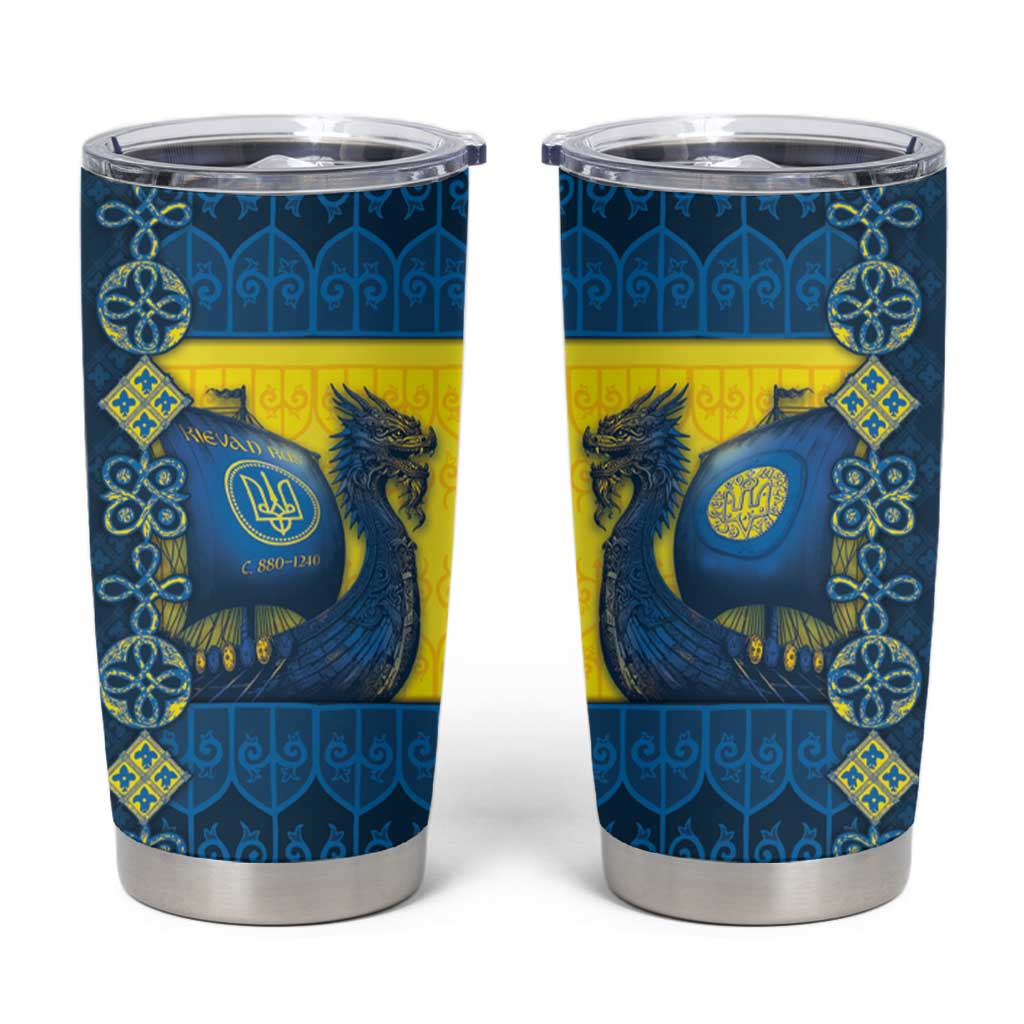 Kievan Rus Tumbler Cup Slavic Dragon Ship - Wonder Print Shop