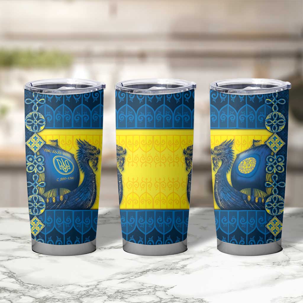 Kievan Rus Tumbler Cup Slavic Dragon Ship - Wonder Print Shop