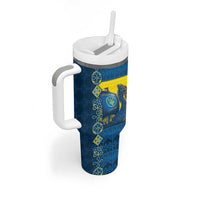 Kievan Rus Tumbler With Handle Slavic Dragon Ship - Wonder Print Shop
