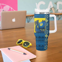 Kievan Rus Tumbler With Handle Slavic Dragon Ship - Wonder Print Shop