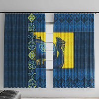 Kievan Rus Window Curtain Slavic Dragon Ship - Wonder Print Shop