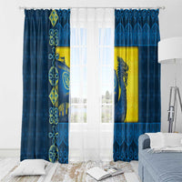 Kievan Rus Window Curtain Slavic Dragon Ship - Wonder Print Shop