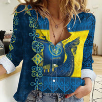 Kievan Rus Women Casual Shirt Slavic Dragon Ship - Wonder Print Shop