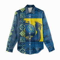 Kievan Rus Women Casual Shirt Slavic Dragon Ship - Wonder Print Shop