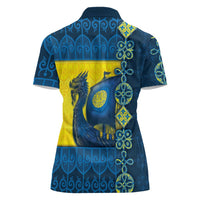 Kievan Rus Women Polo Shirt Slavic Dragon Ship - Wonder Print Shop