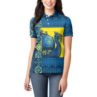Kievan Rus Women Polo Shirt Slavic Dragon Ship - Wonder Print Shop