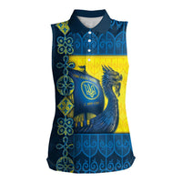 Kievan Rus Women Sleeveless Polo Shirt Slavic Dragon Ship - Wonder Print Shop