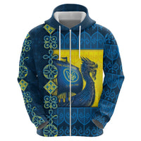 Kievan Rus Zip Hoodie Slavic Dragon Ship - Wonder Print Shop