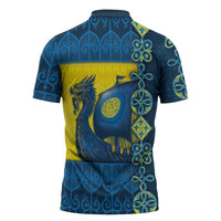 Kievan Rus Zipper Polo Shirt Slavic Dragon Ship - Wonder Print Shop