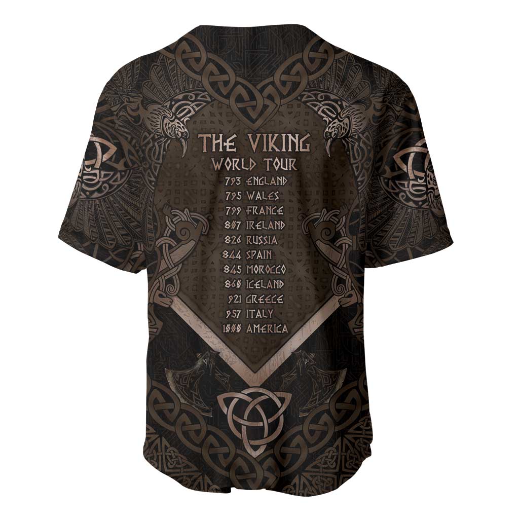The Viking World Tour Baseball Jersey Ancient Celtic Knot Patterns - Wonder Print Shop