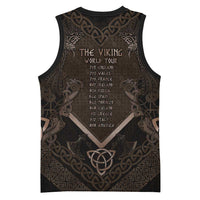 The Viking World Tour Basketball Jersey Ancient Celtic Knot Patterns - Wonder Print Shop