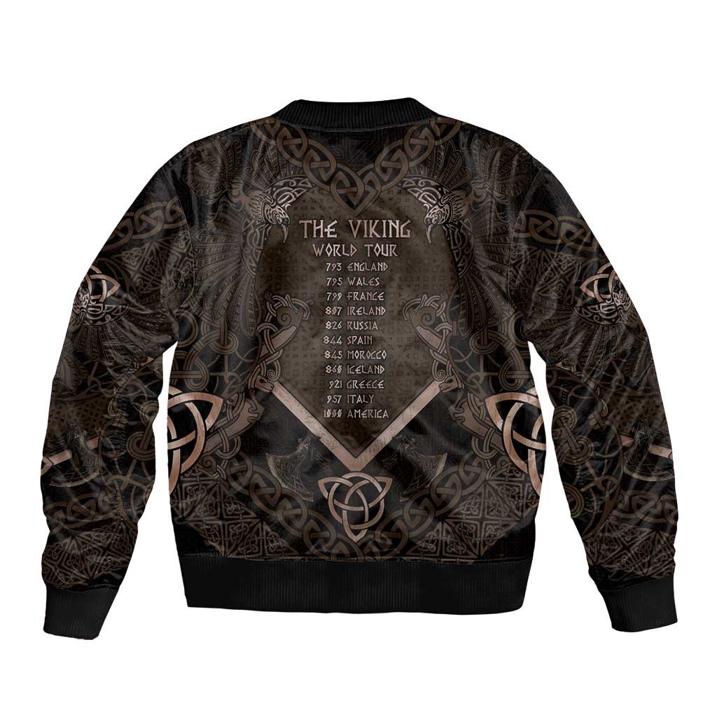 The Viking World Tour Bomber Jacket Ancient Celtic Knot Patterns - Wonder Print Shop