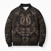 The Viking World Tour Bomber Puffer Jacket Ancient Celtic Knot Patterns - Wonder Print Shop