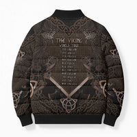 The Viking World Tour Bomber Puffer Jacket Ancient Celtic Knot Patterns - Wonder Print Shop
