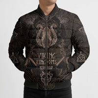 The Viking World Tour Bomber Puffer Jacket Ancient Celtic Knot Patterns - Wonder Print Shop