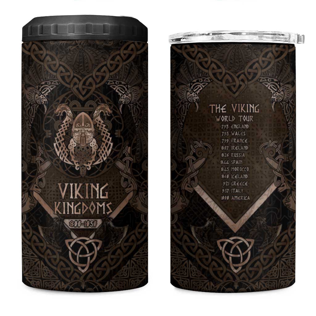 The Viking World Tour 4 in 1 Can Cooler Tumbler Ancient Celtic Knot Patterns - Wonder Print Shop