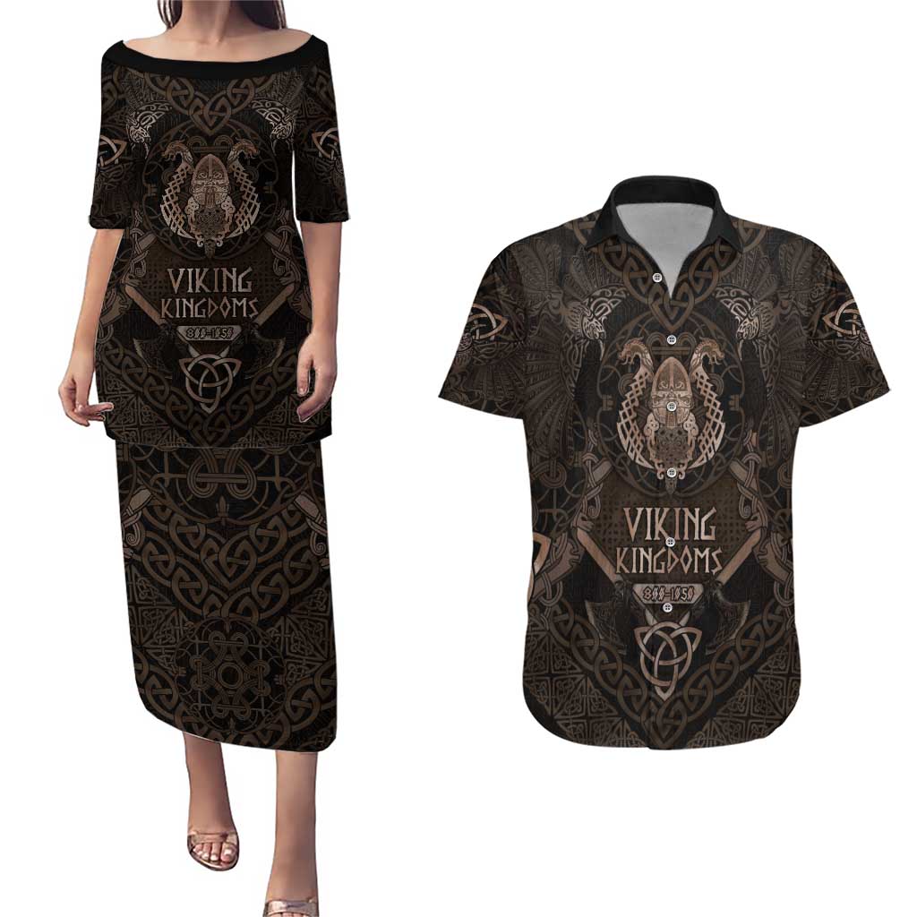 The Viking World Tour Couples Matching Puletasi and Hawaiian Shirt Ancient Celtic Knot Patterns - Wonder Print Shop