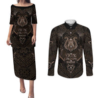 The Viking World Tour Couples Matching Puletasi and Long Sleeve Button Shirt Ancient Celtic Knot Patterns - Wonder Print Shop