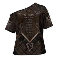 The Viking World Tour Cross Shoulder Shirt Ancient Celtic Knot Patterns - Wonder Print Shop