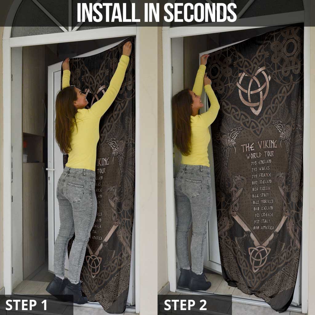 The Viking World Tour Door Cover Ancient Celtic Knot Patterns - Wonder Print Shop