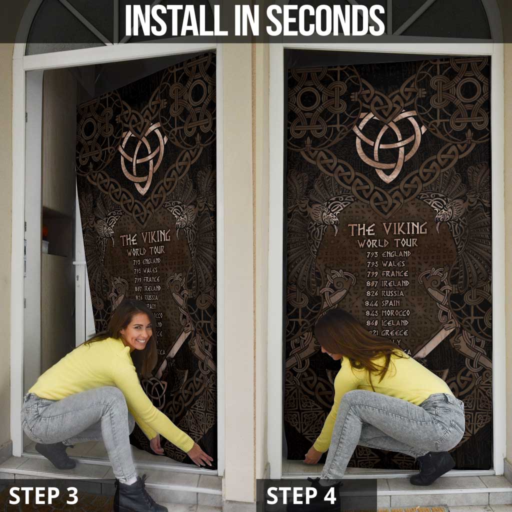 The Viking World Tour Door Cover Ancient Celtic Knot Patterns - Wonder Print Shop