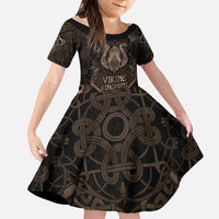 The Viking World Tour Family Matching Long Sleeve Bodycon Dress and Hawaiian Shirt Ancient Celtic Knot Patterns - Wonder Print Shop