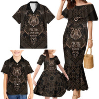 The Viking World Tour Family Matching Mermaid Dress and Hawaiian Shirt Ancient Celtic Knot Patterns - Wonder Print Shop
