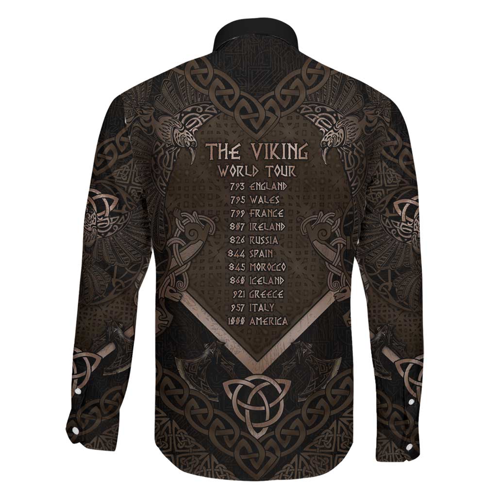 The Viking World Tour Family Matching Off Shoulder Maxi Dress and Hawaiian Shirt Ancient Celtic Knot Patterns - Wonder Print Shop