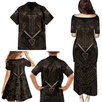 The Viking World Tour Family Matching Puletasi and Hawaiian Shirt Ancient Celtic Knot Patterns - Wonder Print Shop