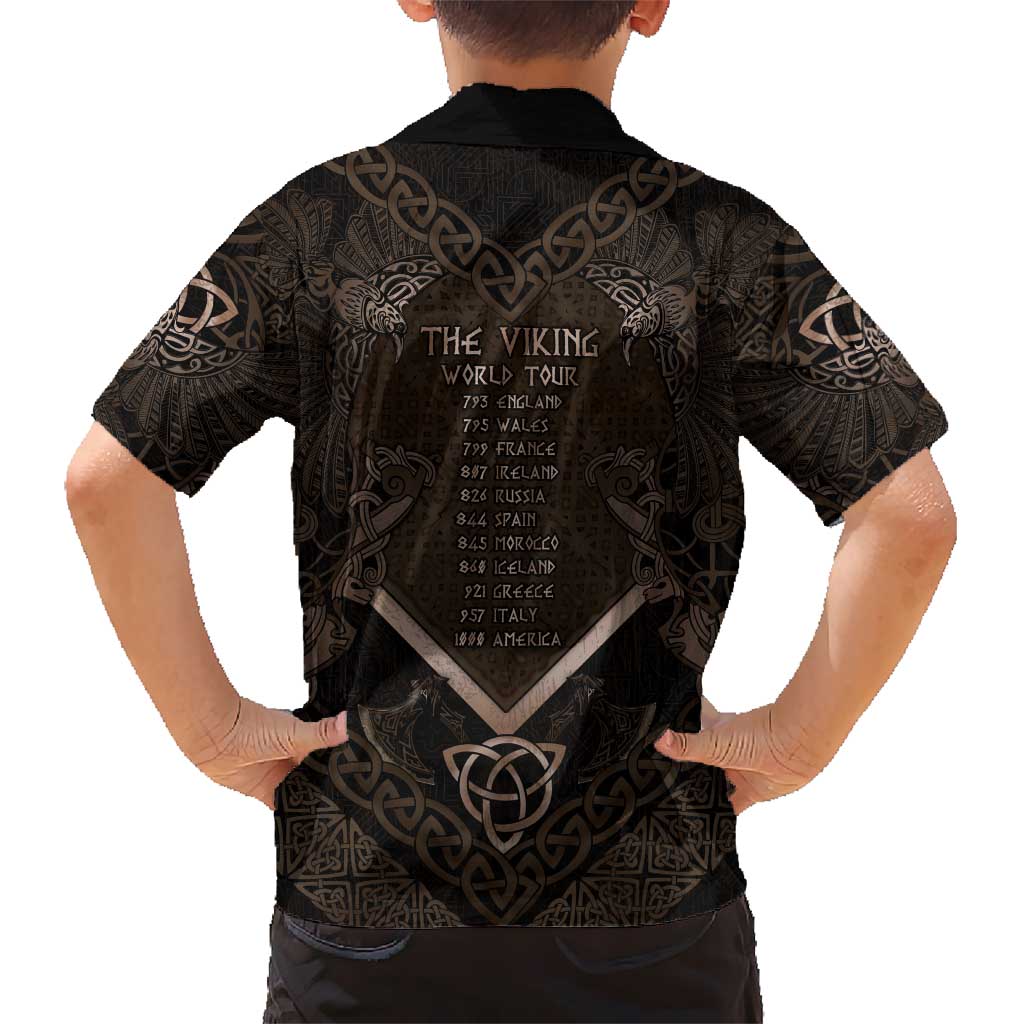 The Viking World Tour Family Matching Tank Maxi Dress and Hawaiian Shirt Ancient Celtic Knot Patterns - Wonder Print Shop