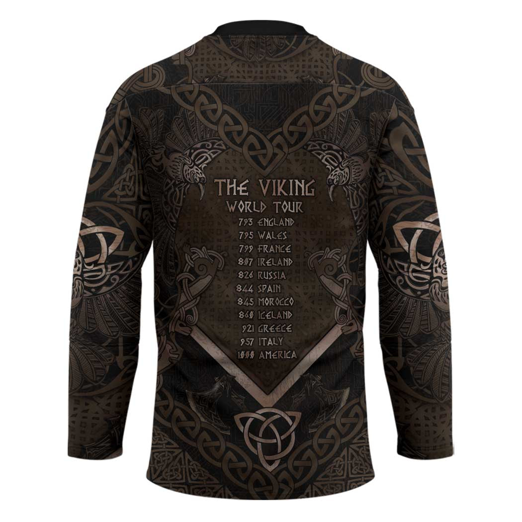 The Viking World Tour Hockey Jersey Ancient Celtic Knot Patterns - Wonder Print Shop